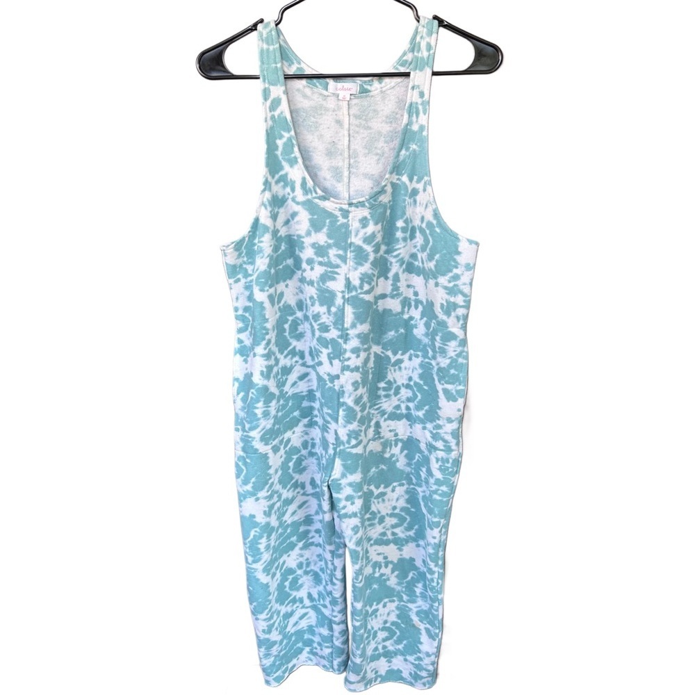 Colsie Blue and White Tie-Dye Top